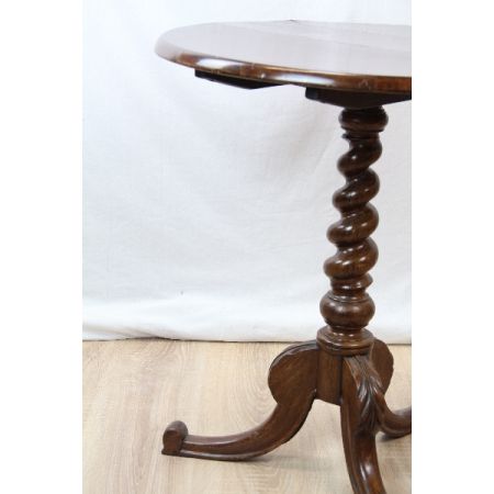 Runder Winetable/ Beistelltisch mit gedrechselten Beinen England 1870