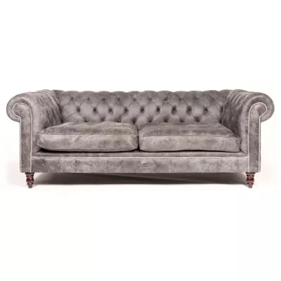 Tolles Chesterfield Sofa "St.Agness" Englisches Ledersofa Dreisitzer