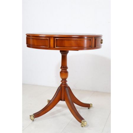 Stilvoller Heldense Drum Table Beistelltisch, Eibe - sofort lieferbar