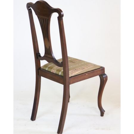 Zwei edwardianische Salonstühle aus Mahagoni Esszimmerstühle