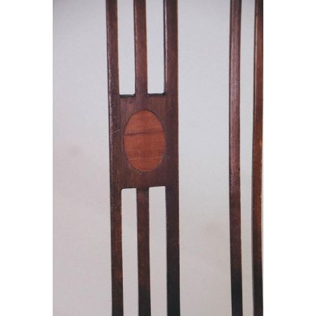 Armlehnstuhl / Edwardian armchair aus Mahagoni Massivholz mit Intarsie