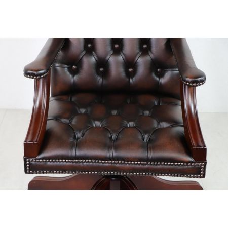 Chesterfield Bürostuhl "Gainsborough" in Birch Antique Tan