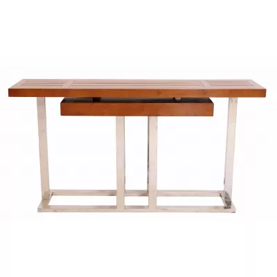 "Pirogue Inox" -kleiner Schreibtisch Art Deco Style 