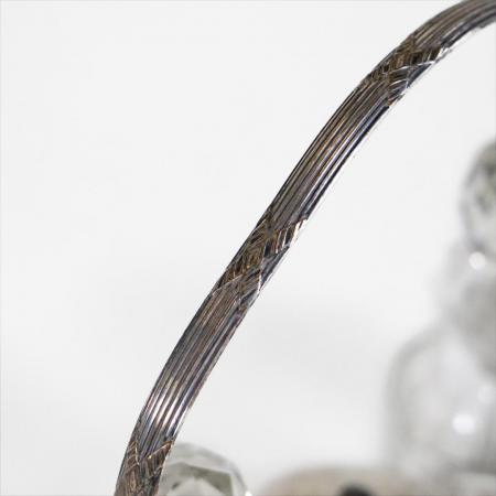 Tisch Menage vernickelt, im Viktorianischen Stil, Kristalglas