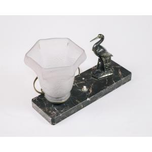 Tischlampe mit Vogel, Dekoration