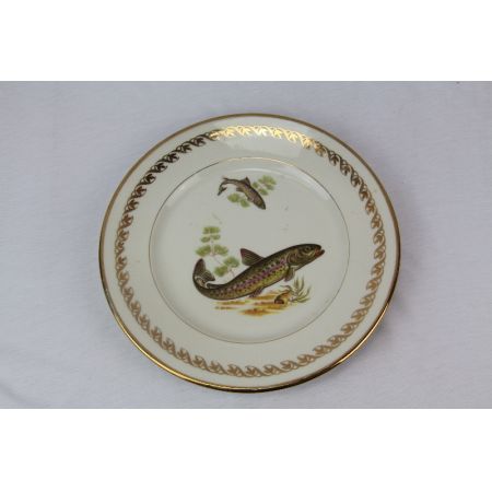 Tellerset Fisch  komplett Antik france