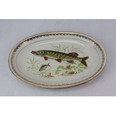 Tellerset Fisch  komplett Antik france