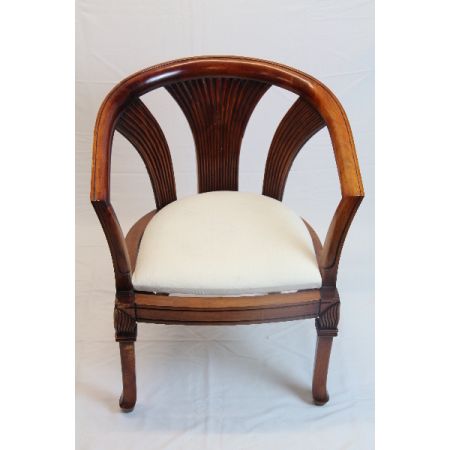 Einmaliger Club Chair, Empire Stil, Mahagoni