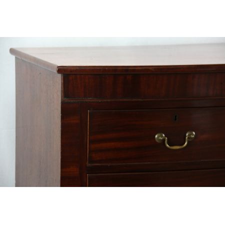 Antike Bowfront Kommode Chest Mahagoni Original 1860