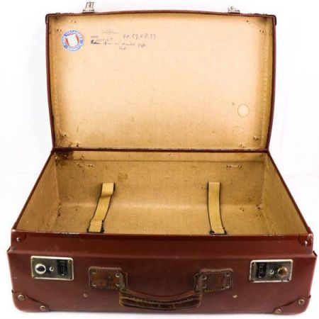 Traumhafter Vintage Reisekoffer aus Rotbraunem Leder