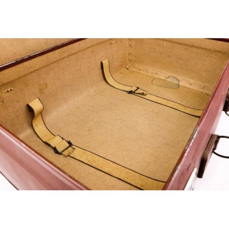 Traumhafter Vintage Reisekoffer aus Rotbraunem Leder