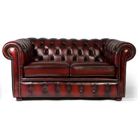 Chesterfield Schlafsofa "Tudor" 2-Sitzer (Matratze: 95cm)