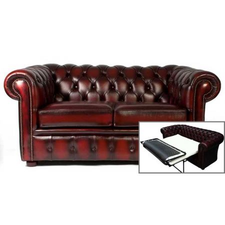 Chesterfield Schlafsofa "Tudor" 2-Sitzer (Matratze: 95cm)