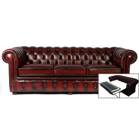 Chesterfield Schlafsofa "Tudor" 3-Sitzer (Matratze: 115cm)