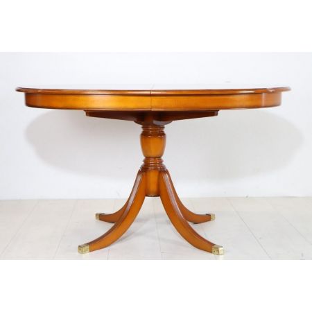 Vergrößerbarer englischer D-End Table, Eibe - sofort lieferbar