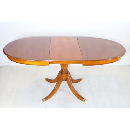 Vergrößerbarer englischer D-End Table, Eibe - sofort lieferbar