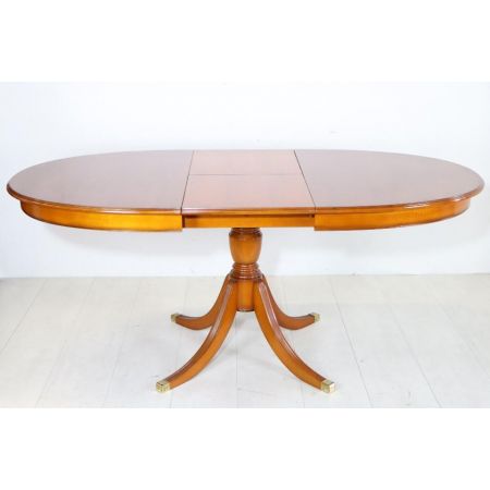 Vergrößerbarer englischer D-End Table, Eibe - sofort lieferbar