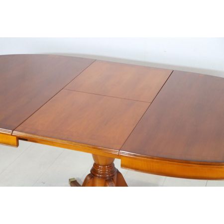Vergrößerbarer englischer D-End Table, Eibe - sofort lieferbar