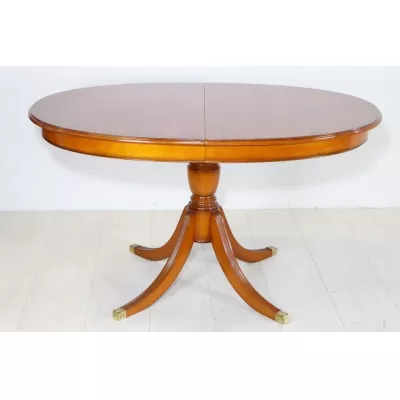 Vergrößerbarer englischer D-End Table, Eibe - sofort lieferbar
