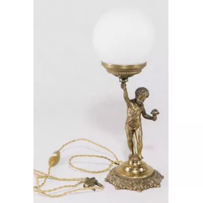 Antike  Messing Tischlampe