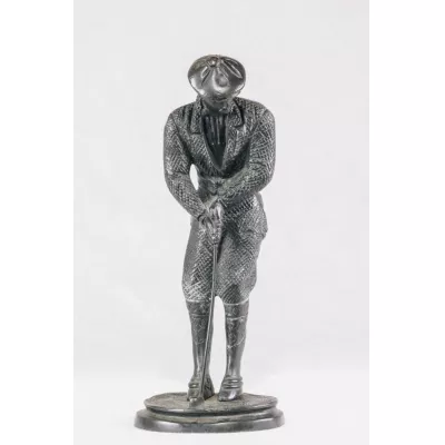 Vintage Skulptur "Golfer" aus edler Metalllegierung