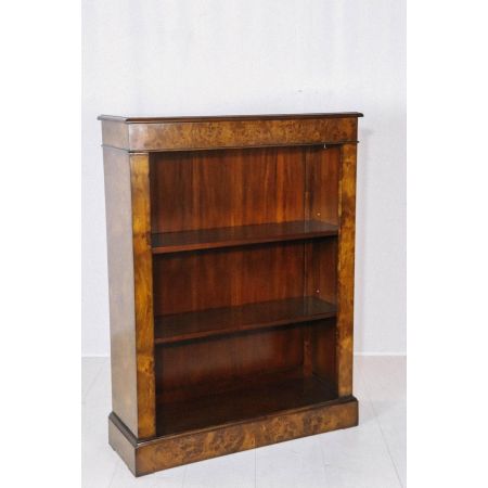 offenes Bücherregal im edwardianischem Stil Wurzelholz mit viel Patina