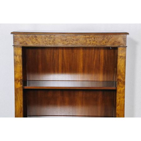 offenes Bücherregal im edwardianischem Stil Wurzelholz mit viel Patina