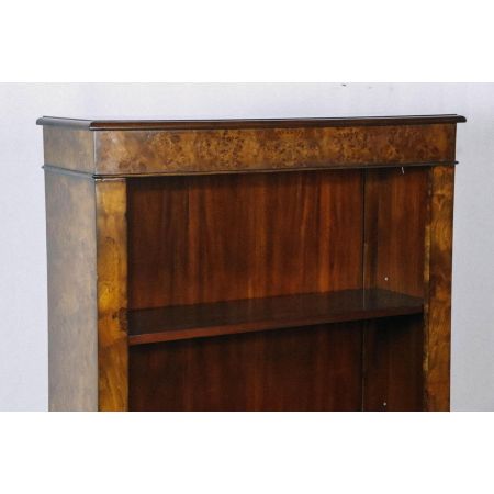 offenes Bücherregal im edwardianischem Stil Wurzelholz mit viel Patina