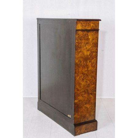 offenes Bücherregal im edwardianischem Stil Wurzelholz mit viel Patina