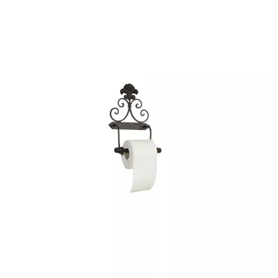 Clayre & Eef Toilettenpapierhalter WC-Rollenhalter Eisen antik-braun Landhaus 18 x 10 x 25 cm