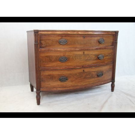   Bow Front Kommode england 1860 massiv Mahagoni