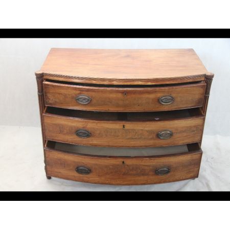   Bow Front Kommode england 1860 massiv Mahagoni