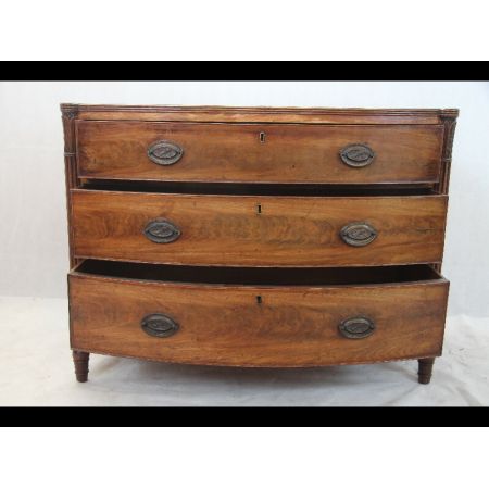   Bow Front Kommode england 1860 massiv Mahagoni
