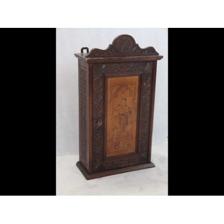 Mini Wandschrank antik massives Holz