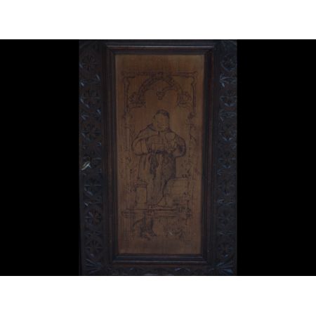 Mini Wandschrank antik massives Holz