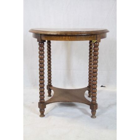 Massiver Eichentisch/Beistelltisch, rund, England ca. 1910