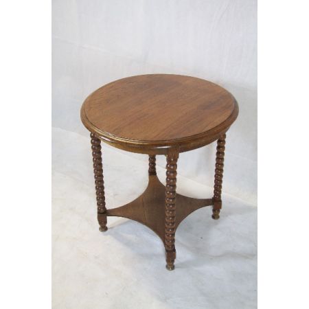 Massiver Eichentisch/Beistelltisch, rund, England ca. 1910