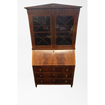 Antikes Bürobookcase/ Sekretär aus Mahagoni im Victorian Stil