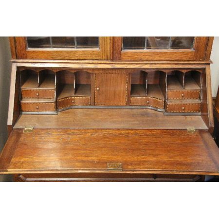 Antikes Bürobookcase/ Aufsatzsekretär aus Massivholz im Jacobean Stil