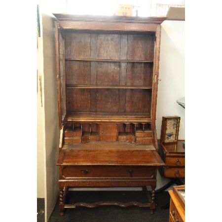 Antikes Bürobookcase/ Aufsatzsekretär aus Massivholz im Jacobean Stil