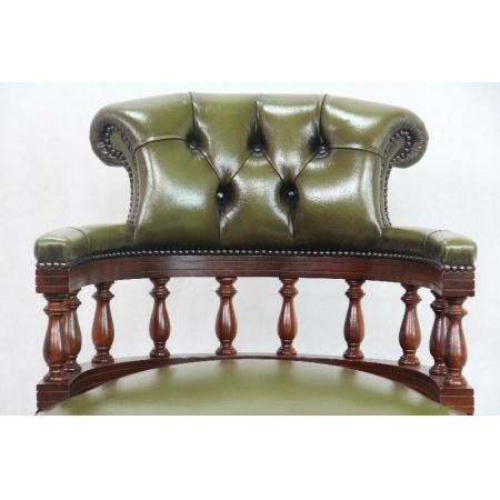 "Swivel Chair" Chesterfield Vintage Mahagoni 