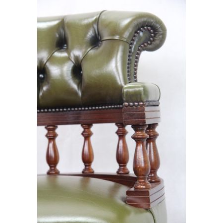 "Swivel Chair" Chesterfield Vintage Mahagoni 