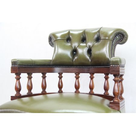"Swivel Chair" Chesterfield Vintage Mahagoni 