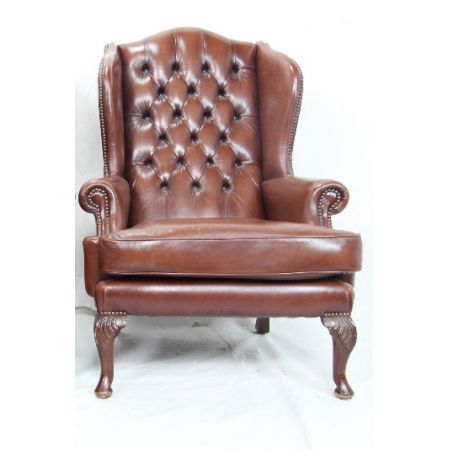 Chesterfield Sessel "Vintage" aus Mahagoni
