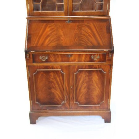 Aufsatzsekretär/ Bücherschrank mit Sekretär aus Mahagoniholz