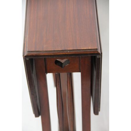 Antiker Drop Leaf Mahagoni Beistelltisch Sutherland 1920