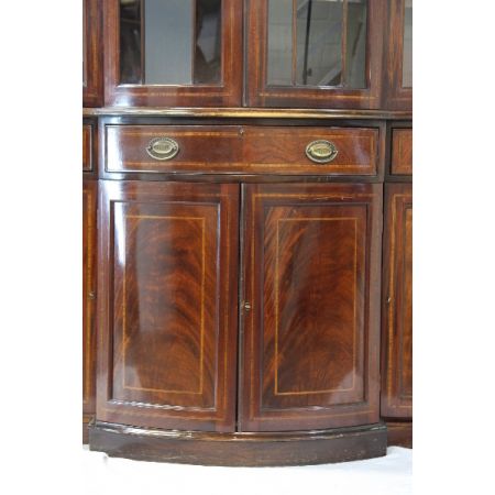 Breakfront Bookcase Wohnzimmerschrank Massives Mahagoni