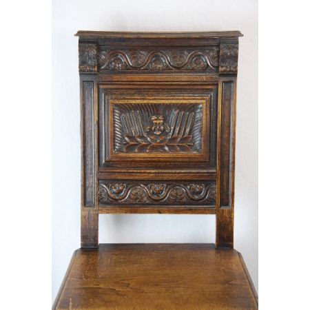 Antiker Satz Stühle aus massivem Eichenholz im georgianischen Stil