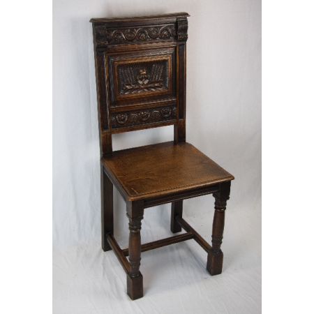 Antiker Satz Stühle aus massivem Eichenholz im georgianischen Stil