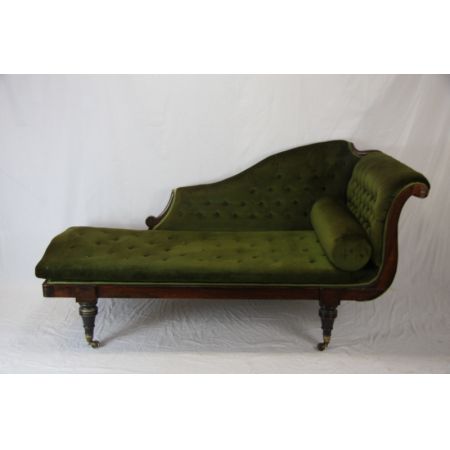 Chaisew longue + Stuhl  antik england 1860  